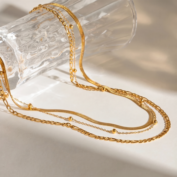 Marina Triple Bead Necklace