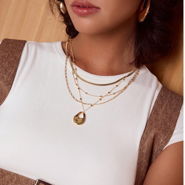 Marina Triple Bead Necklace