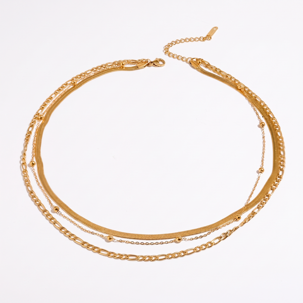 Marina Triple Bead Necklace