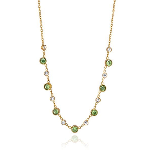 Riviera Crystal Necklace (Green)