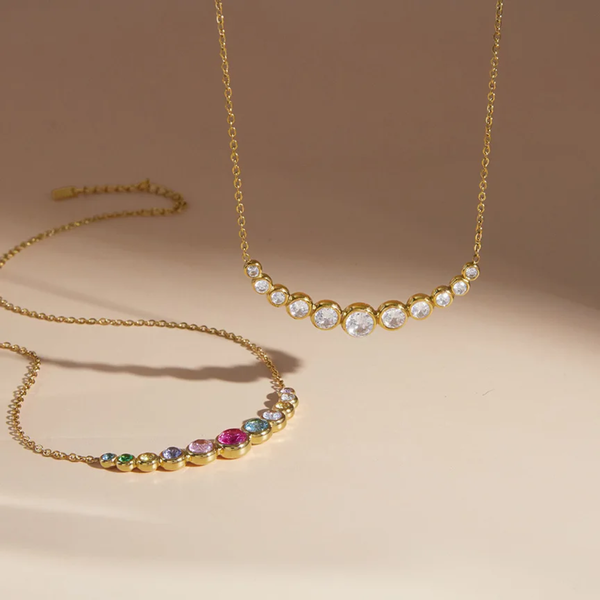 Capri Gem Bar Necklace (Multicolour)