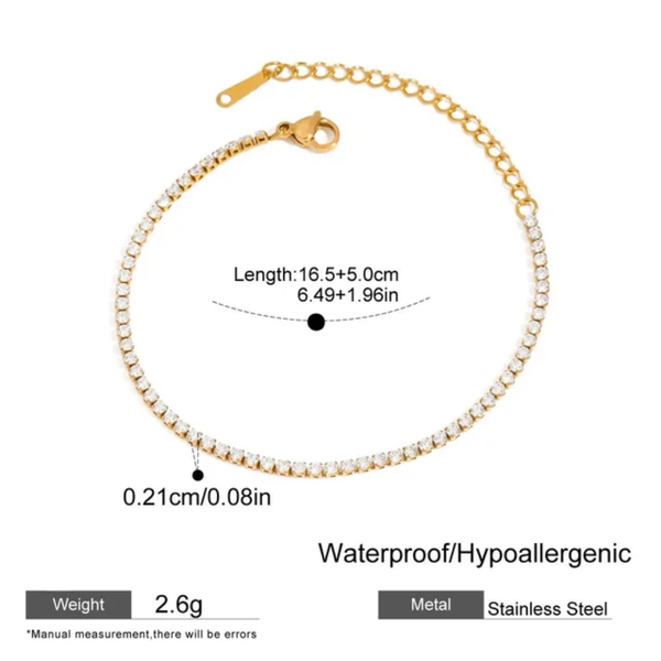 AlUla Tennis Bracelet (2 mm)