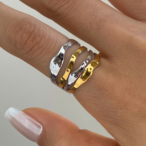 Positano Stacked Ring (Gold & Silver)