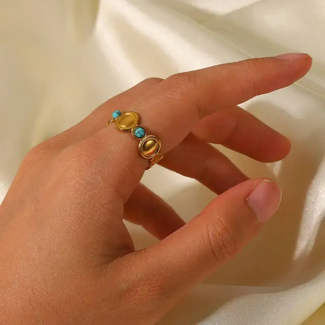Turquoise Beads - Ring