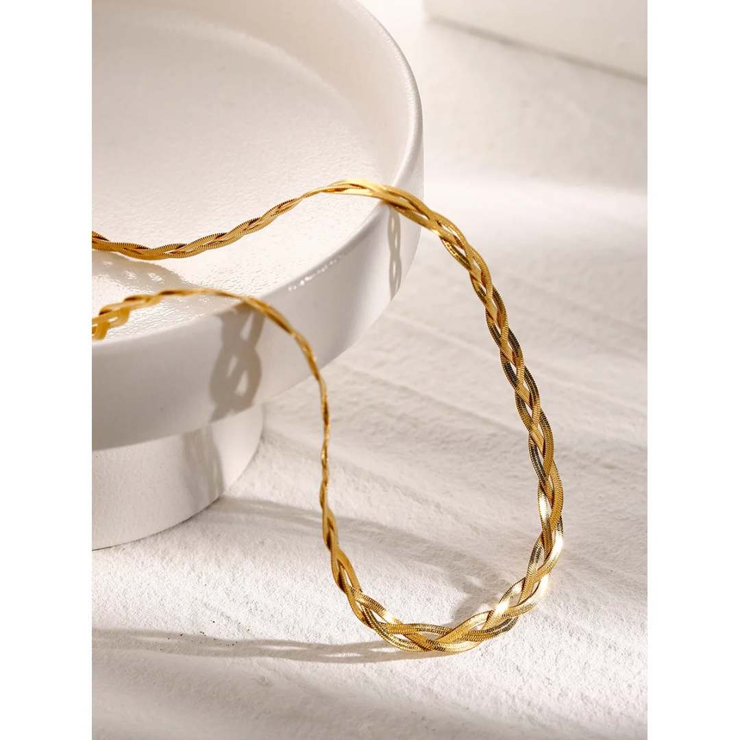 Golden Braids - Necklace