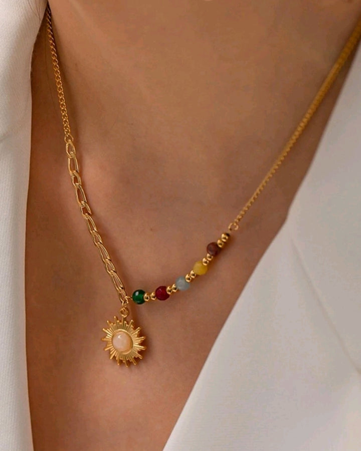 Colorful Sunrays - Necklace
