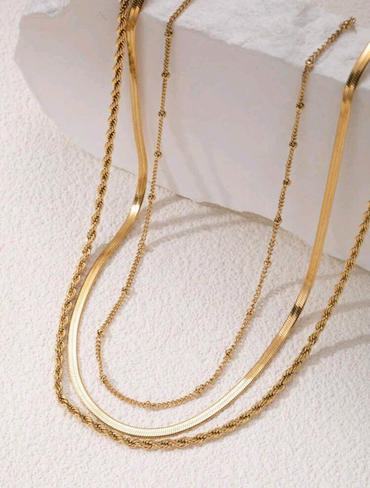 Elegant - Set of 3 Necklaces