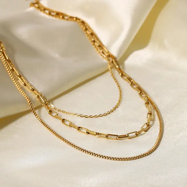 Trinity Gleam - 3 Layers Necklace