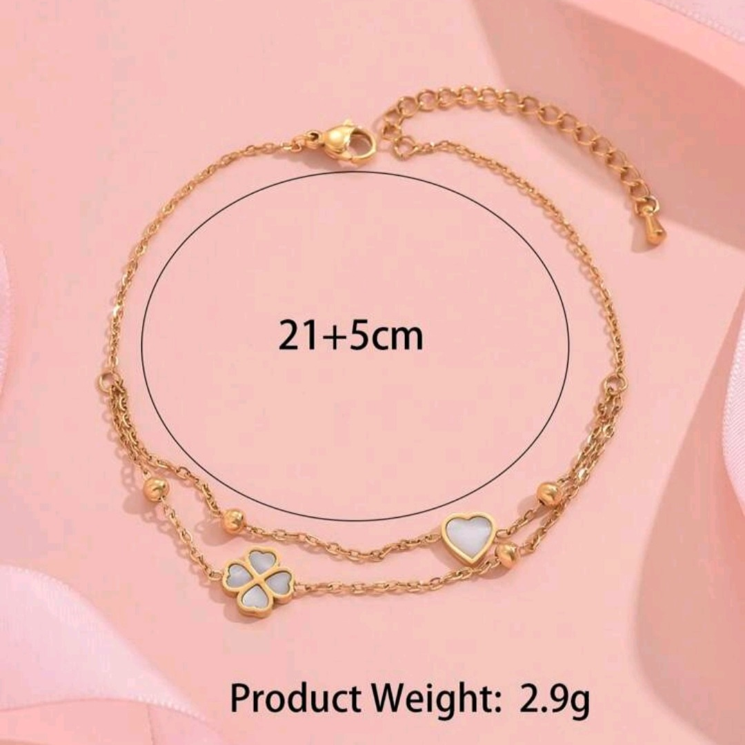 Clover - 2 Layers Anklet