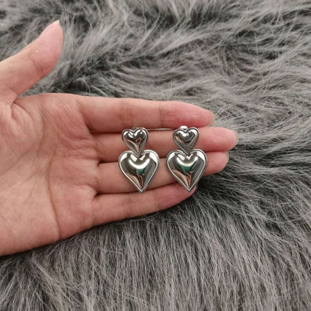 Love Drop - Silver Earrings