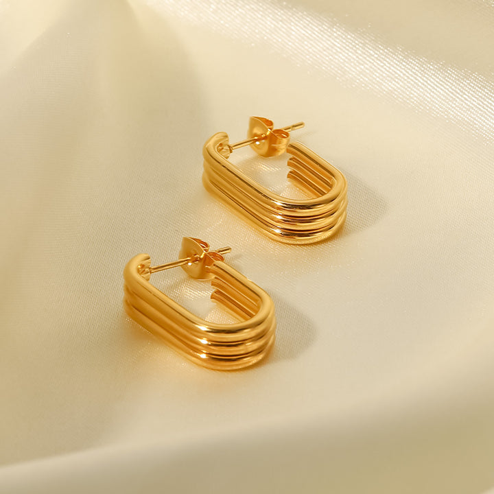 Elongated Hoops - Earrings