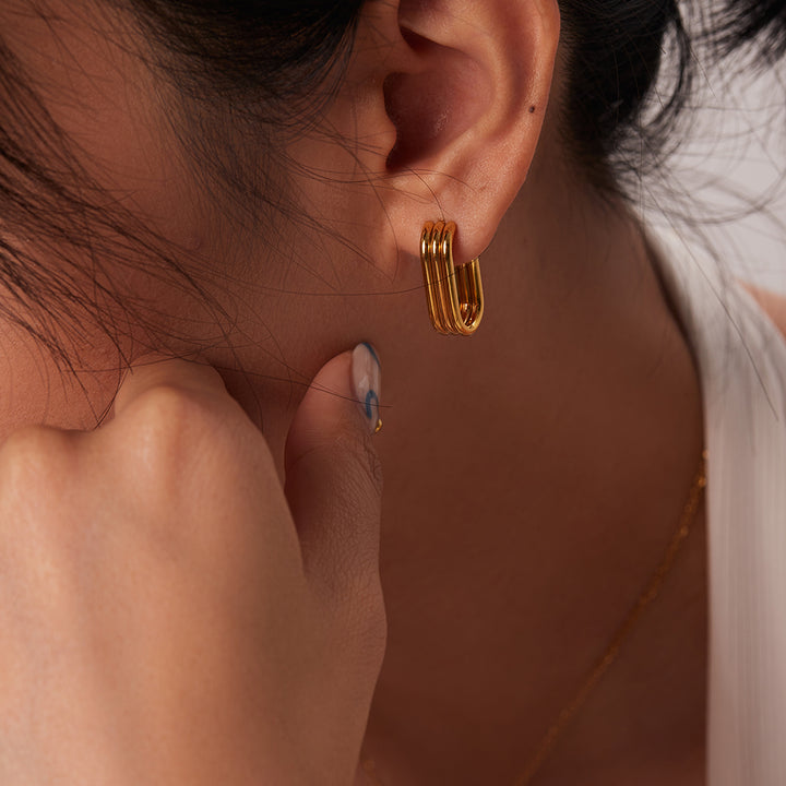 Elongated Hoops - Earrings
