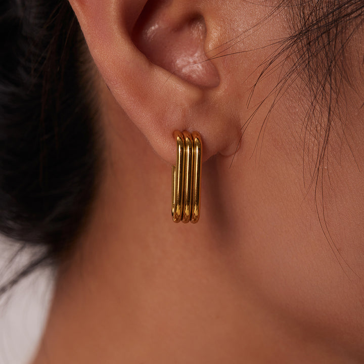 Elongated Hoops - Earrings