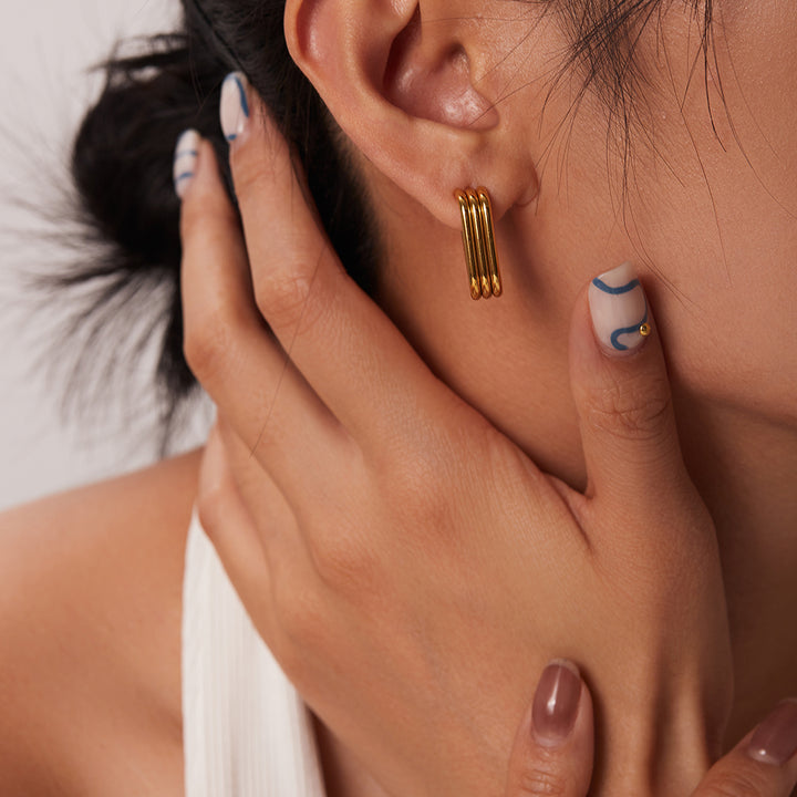 Elongated Hoops - Earrings