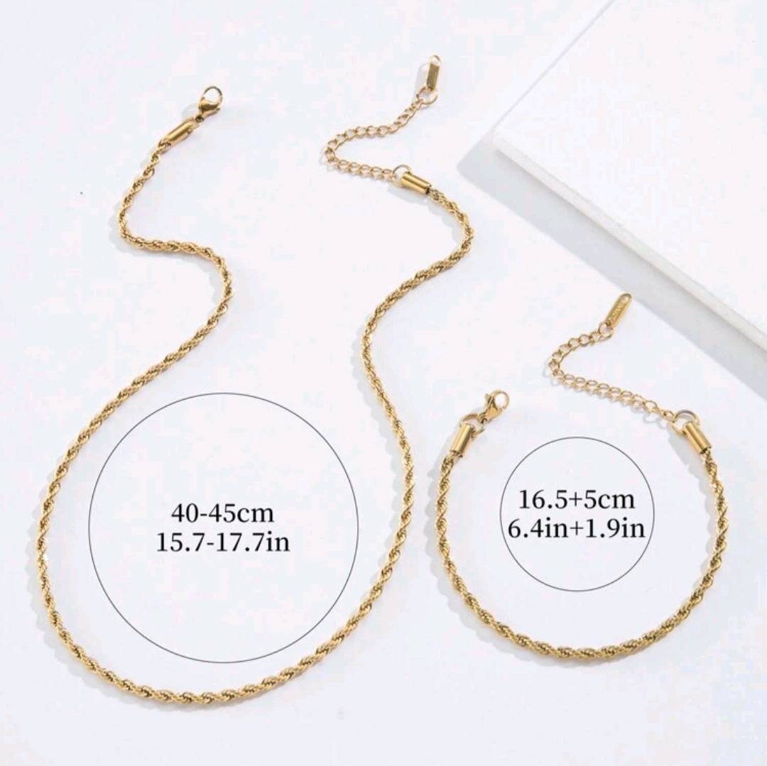 The Rope - Necklace and Bracelet Set