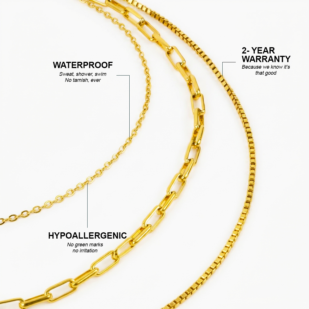 Trinity Gleam - 3 Layers Necklace