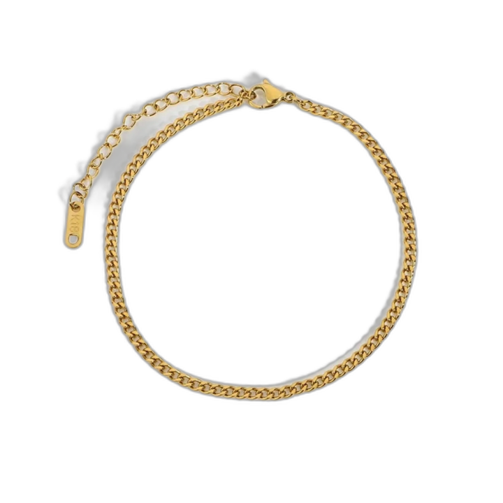 Monaco Curb Bracelet, waterproof 18K gold curb chain