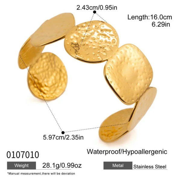 Petra Hammered Bangle