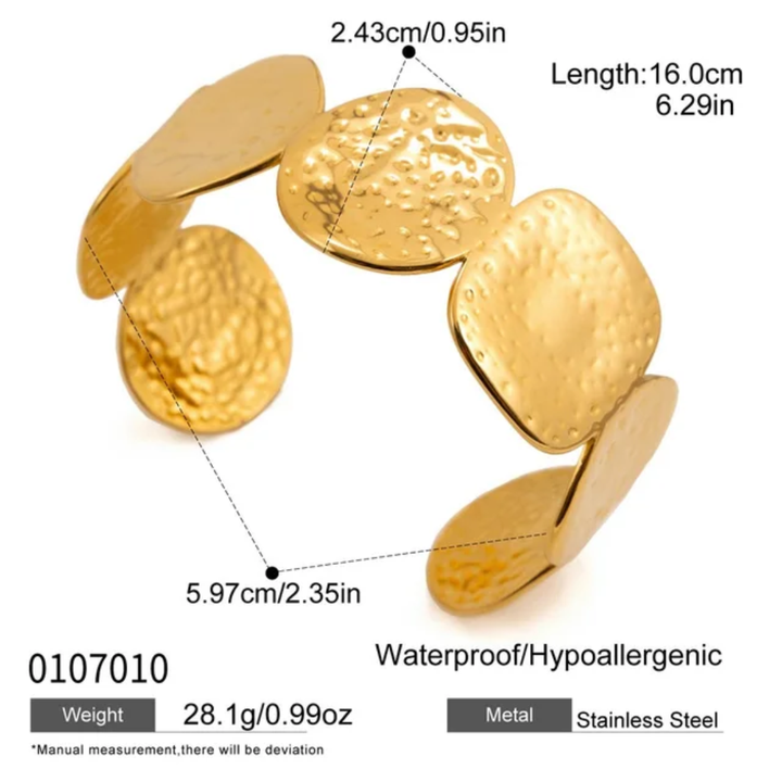 Petra Hammered Bangle