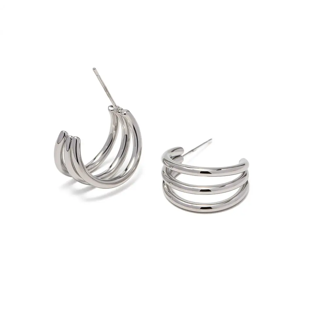 Amalfi Triple Hoops (Silver)