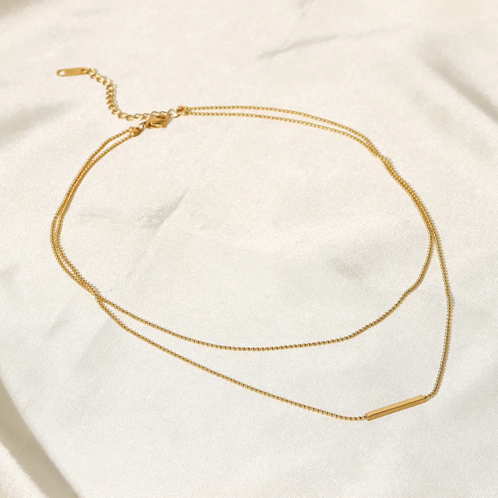 Beaded Charm - 2 Layers Necklace