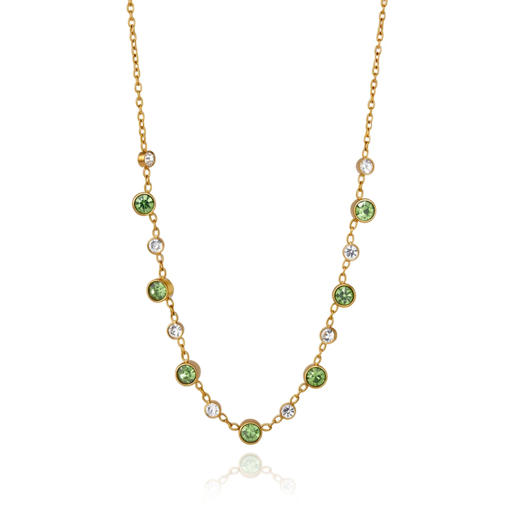 Riviera Crystal Necklace (Green)