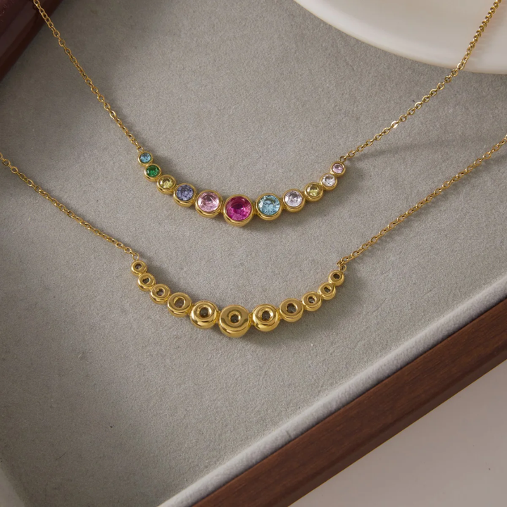 Capri Gem Bar Necklace (Multicolour)