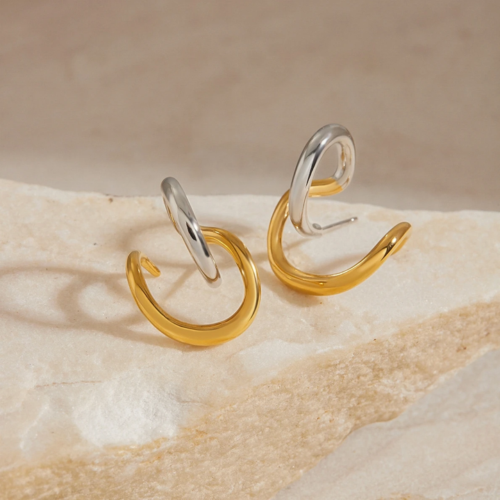 The Funky - Gold &amp; Silver Earrings