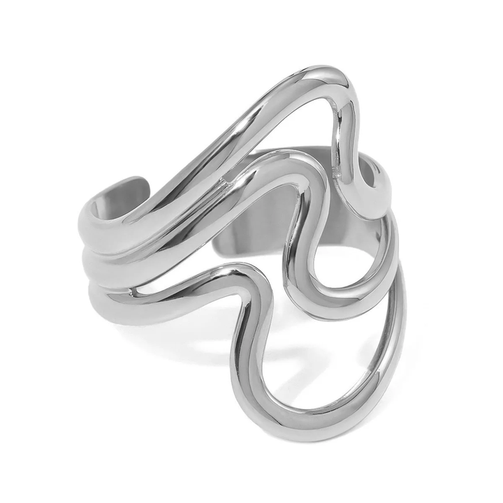 Ibiza Wave Ring (Silver)