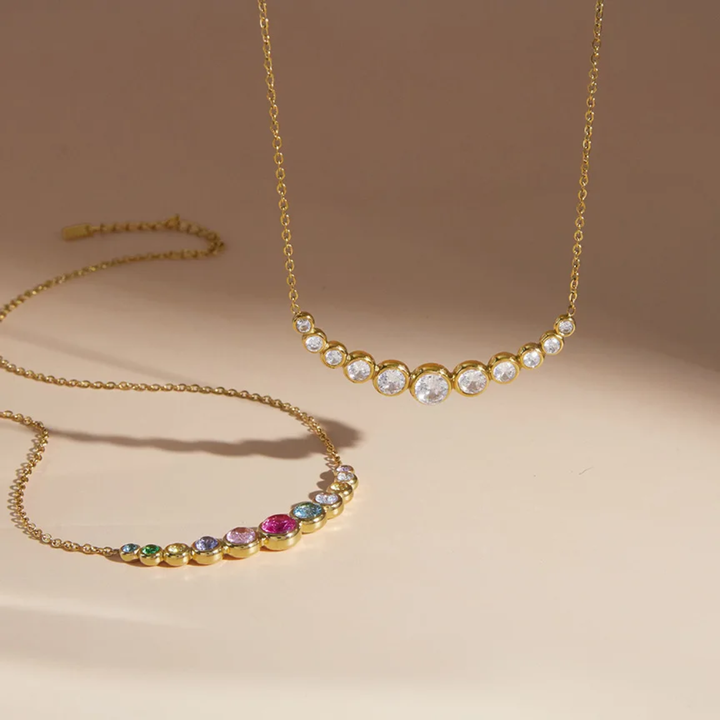 Capri Gem Bar Necklace (Multicolour)