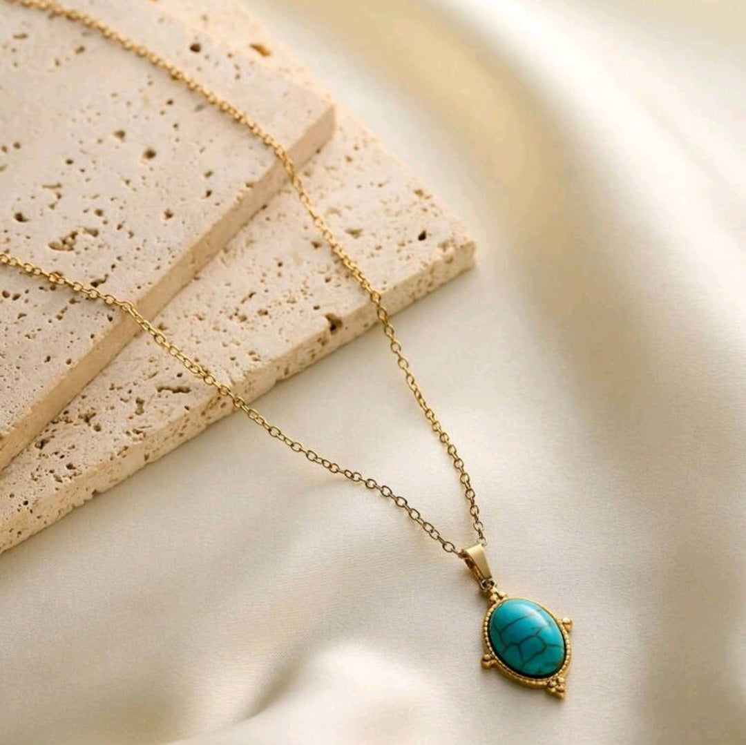The Blue Oval - Necklace