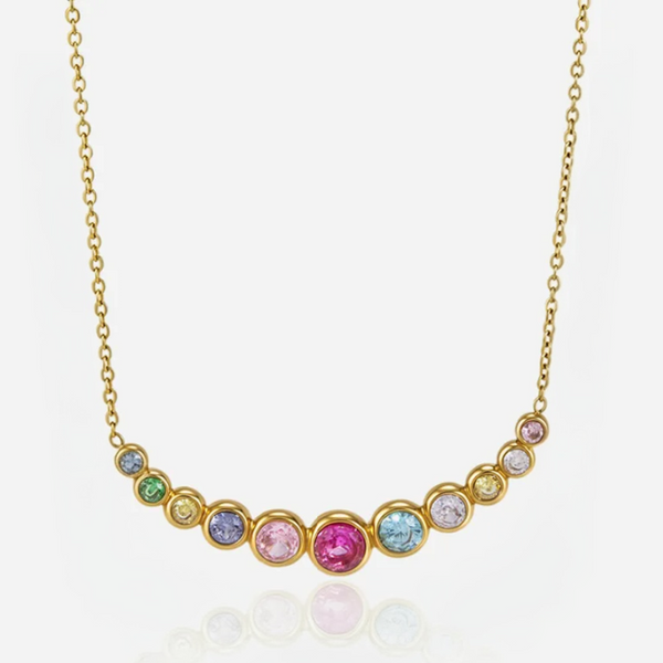 Capri Gem Bar Necklace (Multicolour)