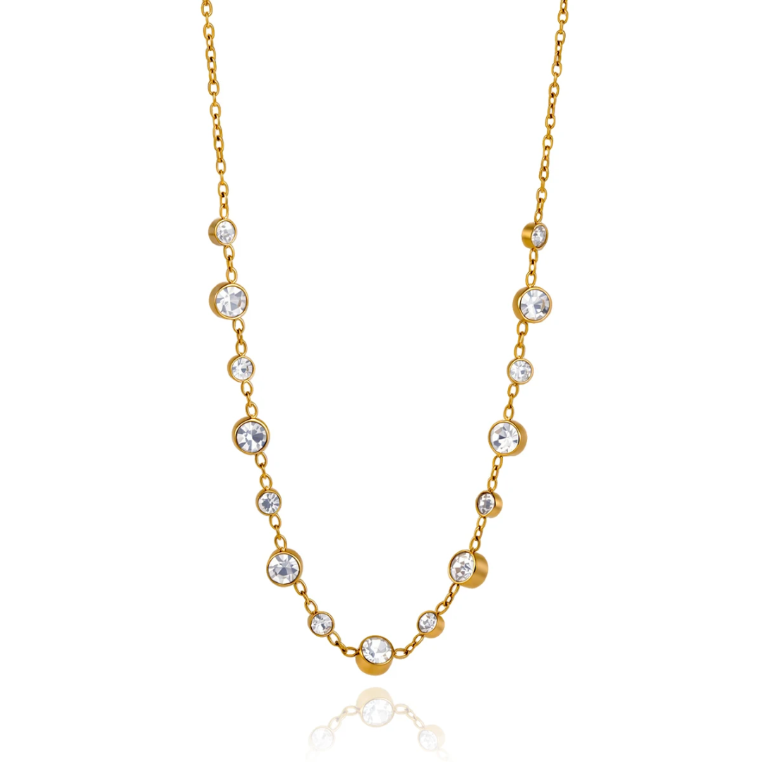 Riviera Crystal Necklace (White)