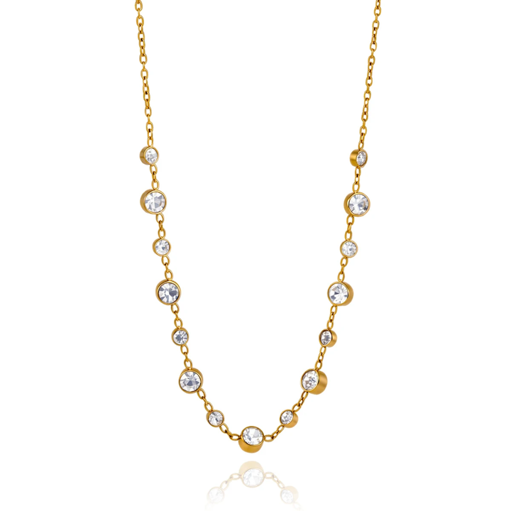 Riviera Crystal Necklace (White)