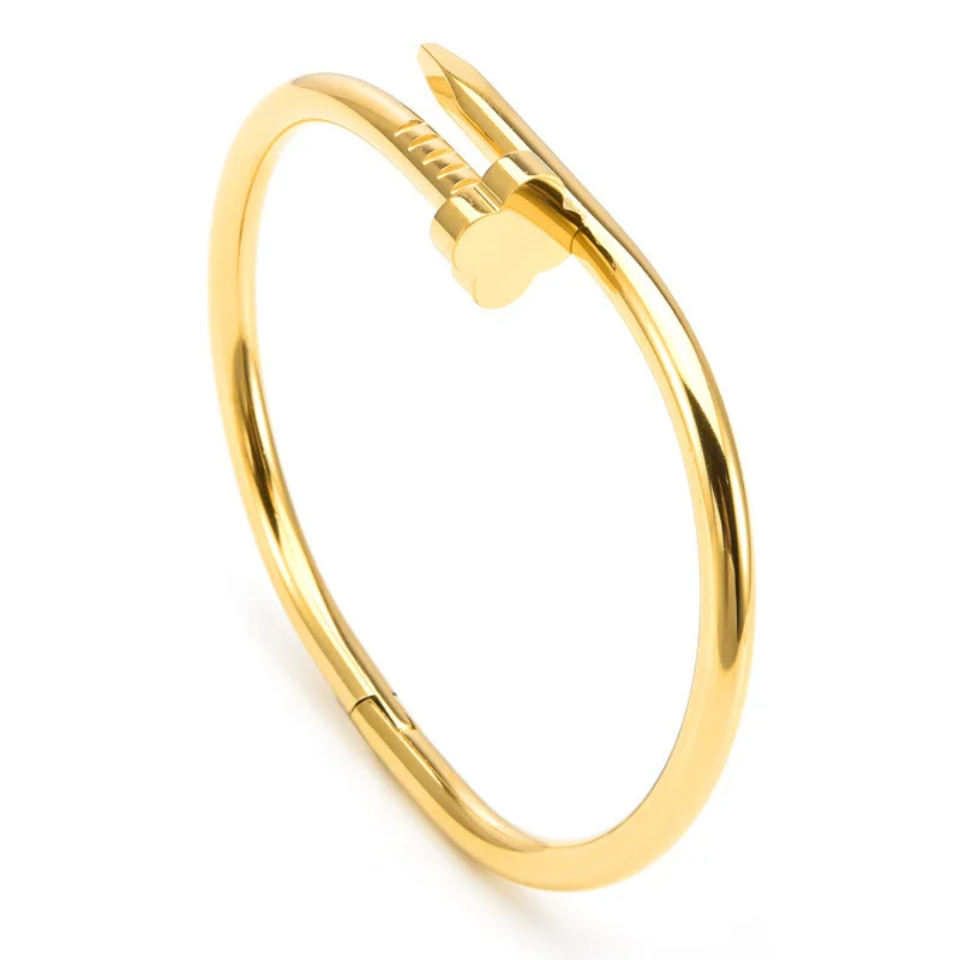 Clover Nail - Gold Bangle