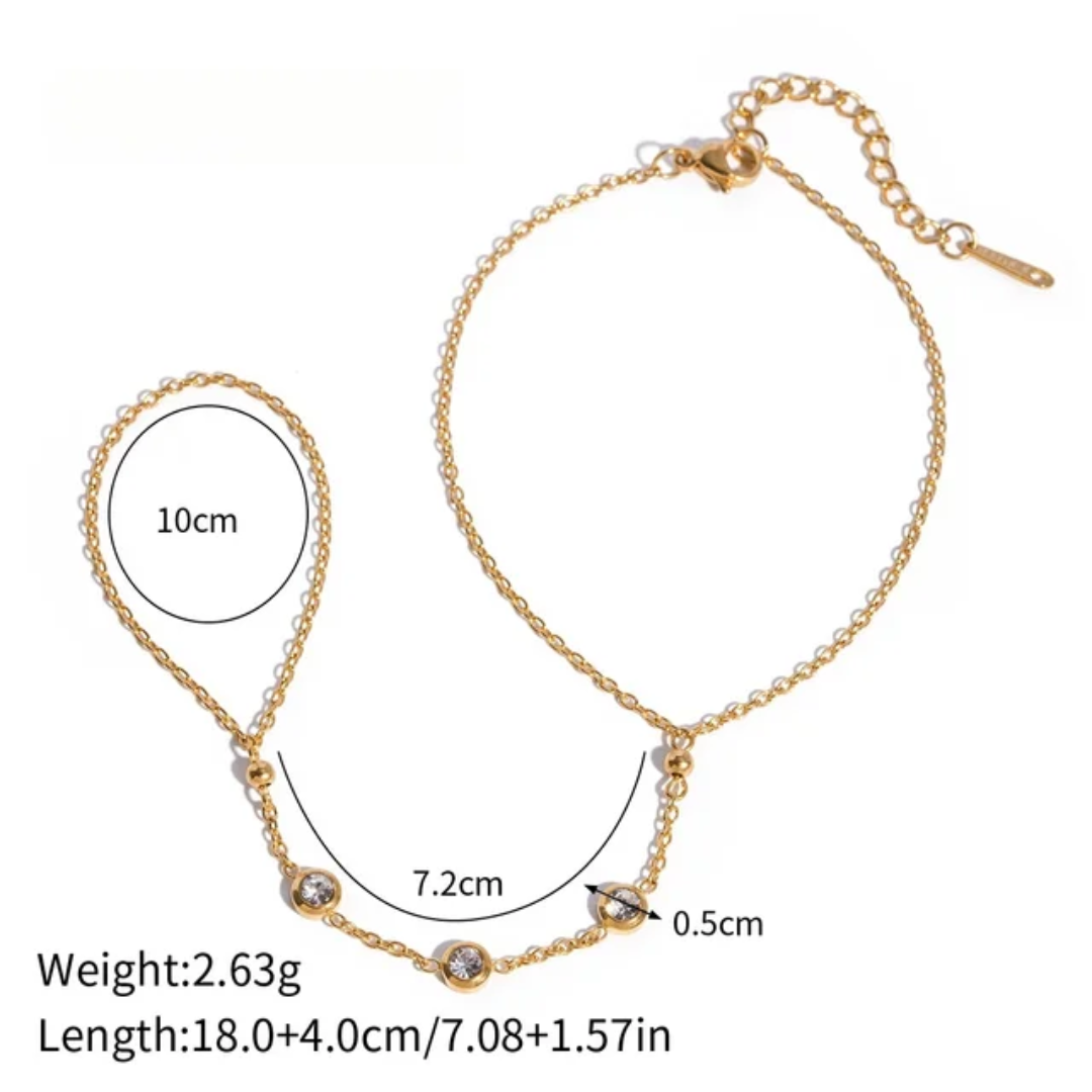 Como Studded Hand Chain