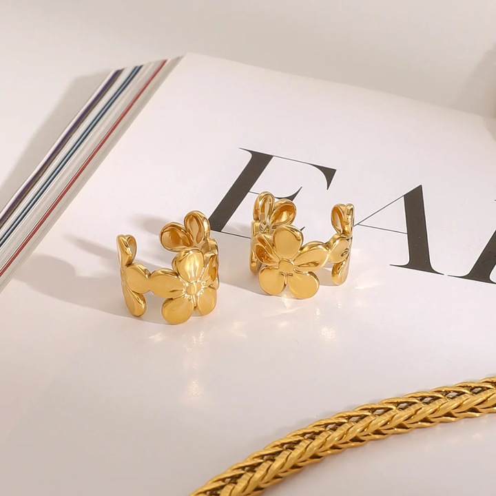 Floral - Ear Cuffs (Set of 2 pcs)