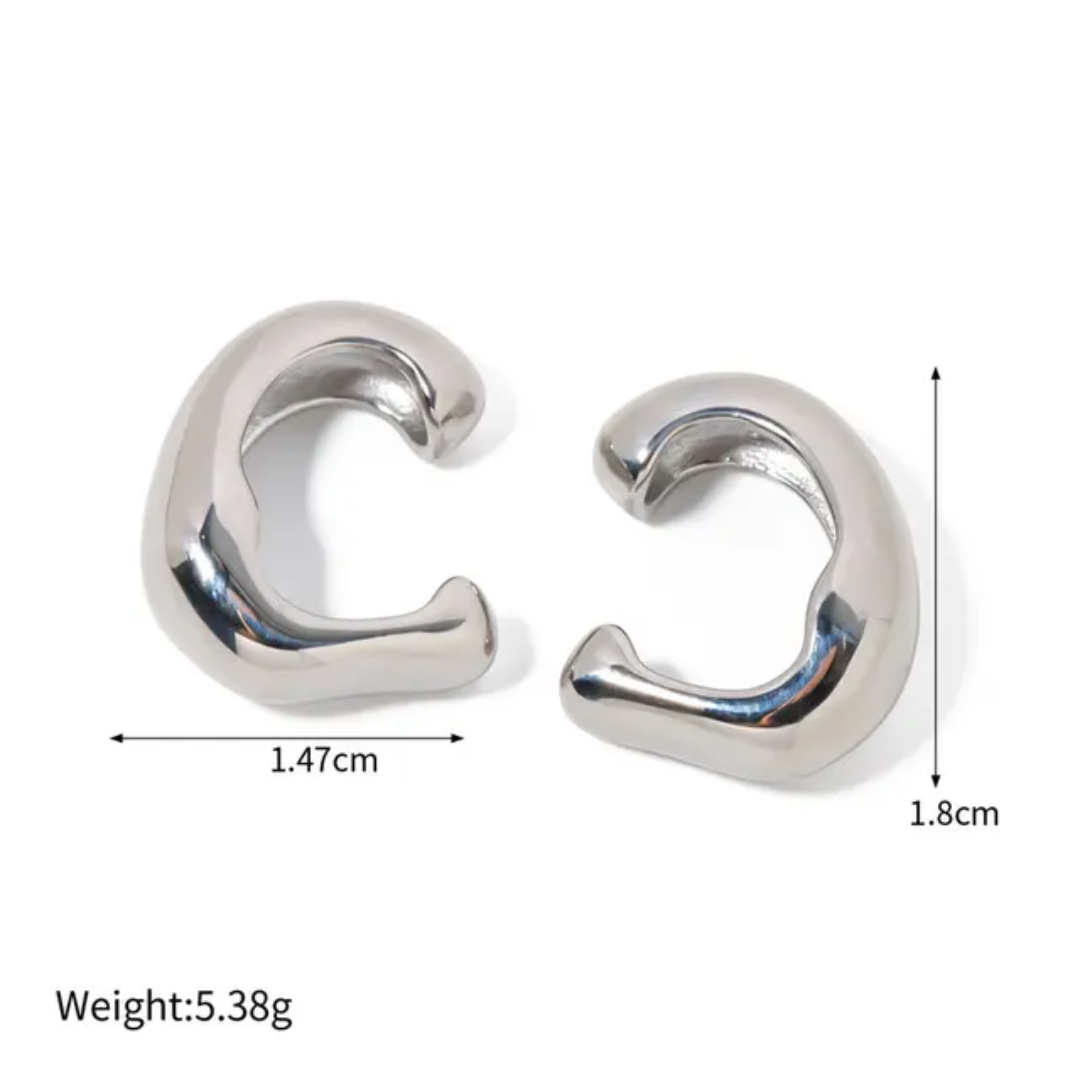 Petra Hammered Earcuffs (Silver)