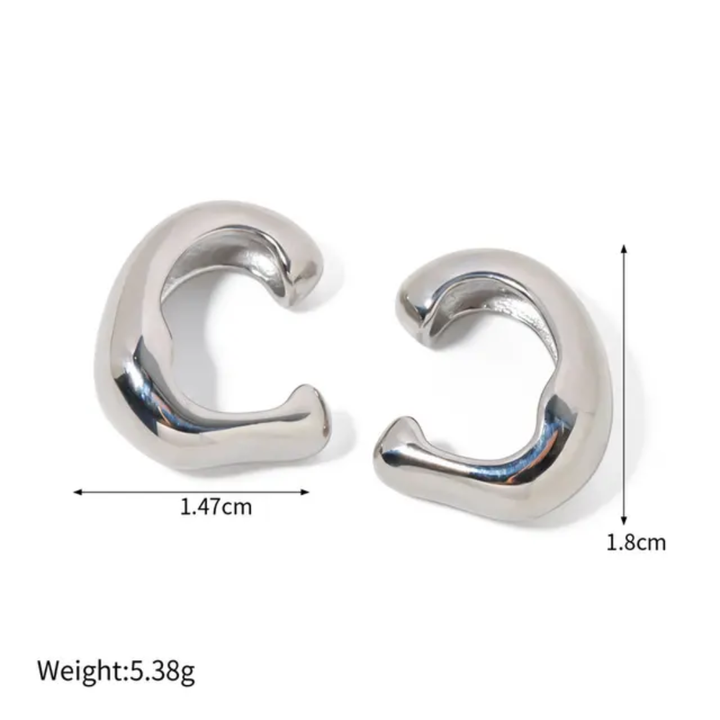 Petra Hammered Earcuffs (Silver)