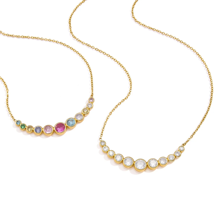 Capri Gem Bar Necklace (Multicolour)