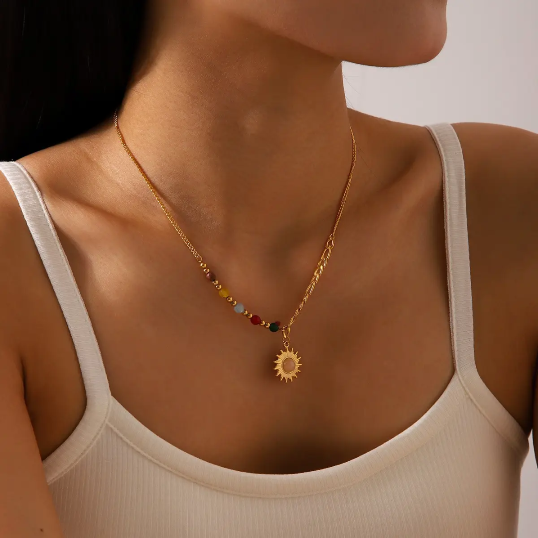 Colorful Sunrays - Necklace