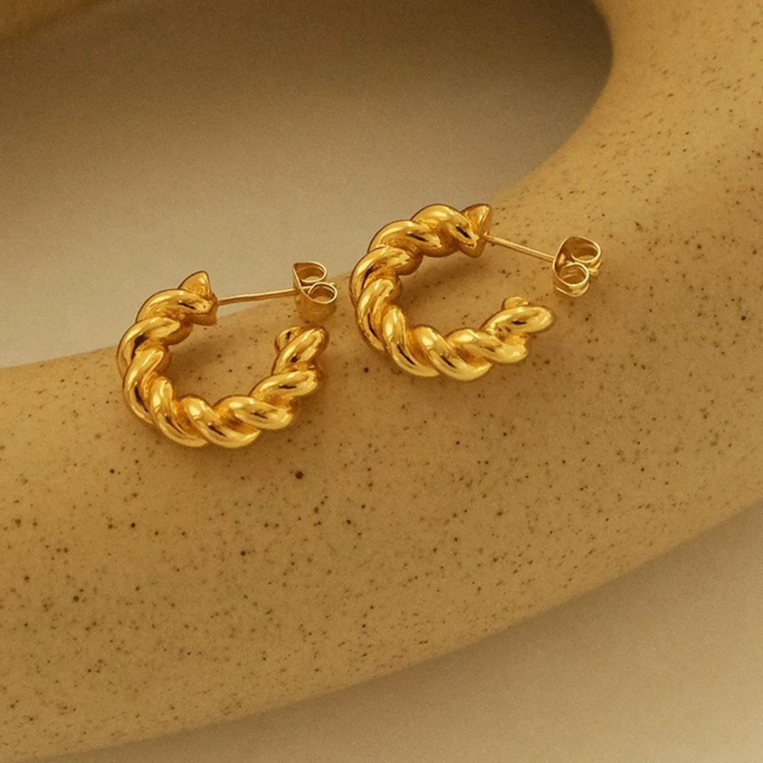 Braided Hoop - Earrings