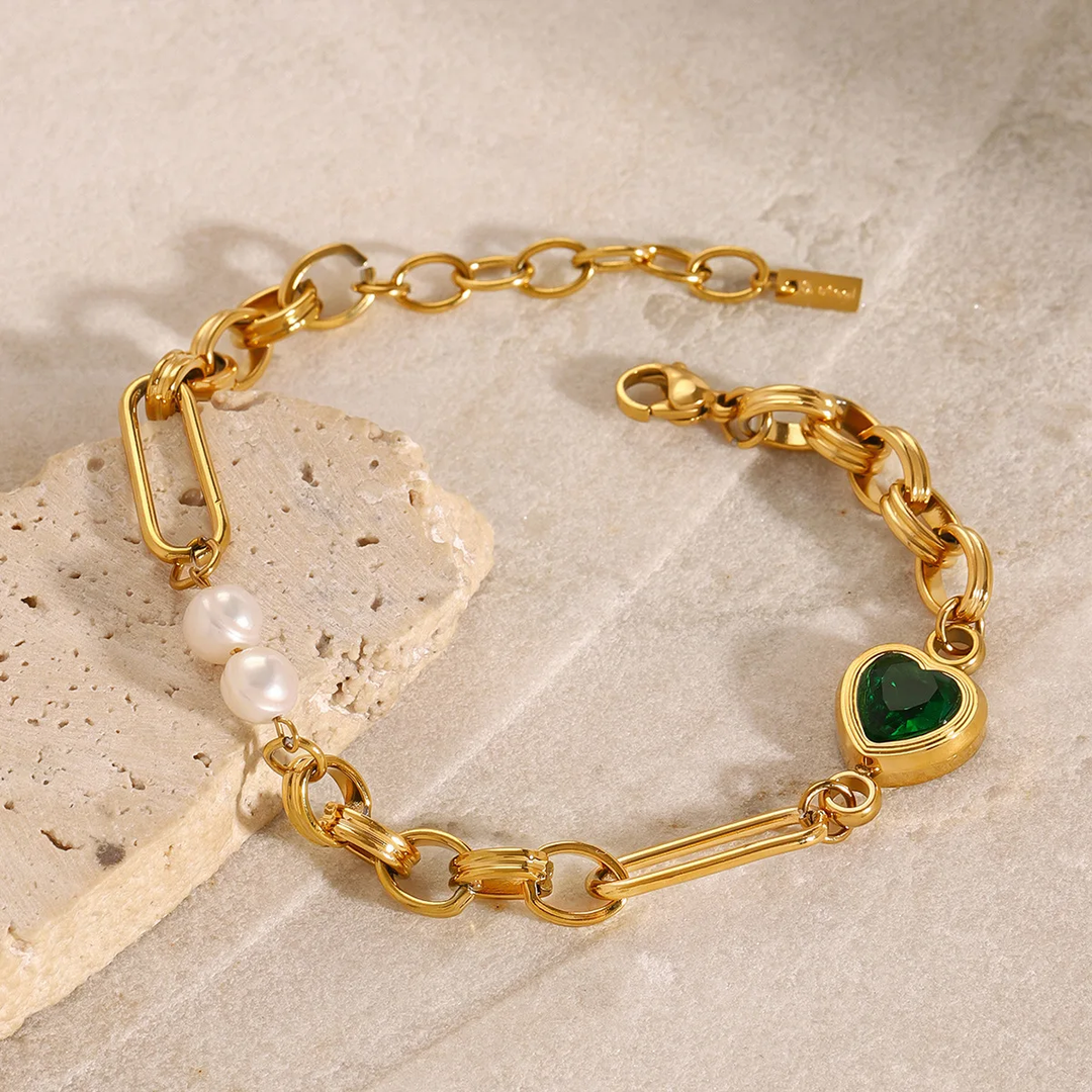 Seattle Emerald Heart Bracelet