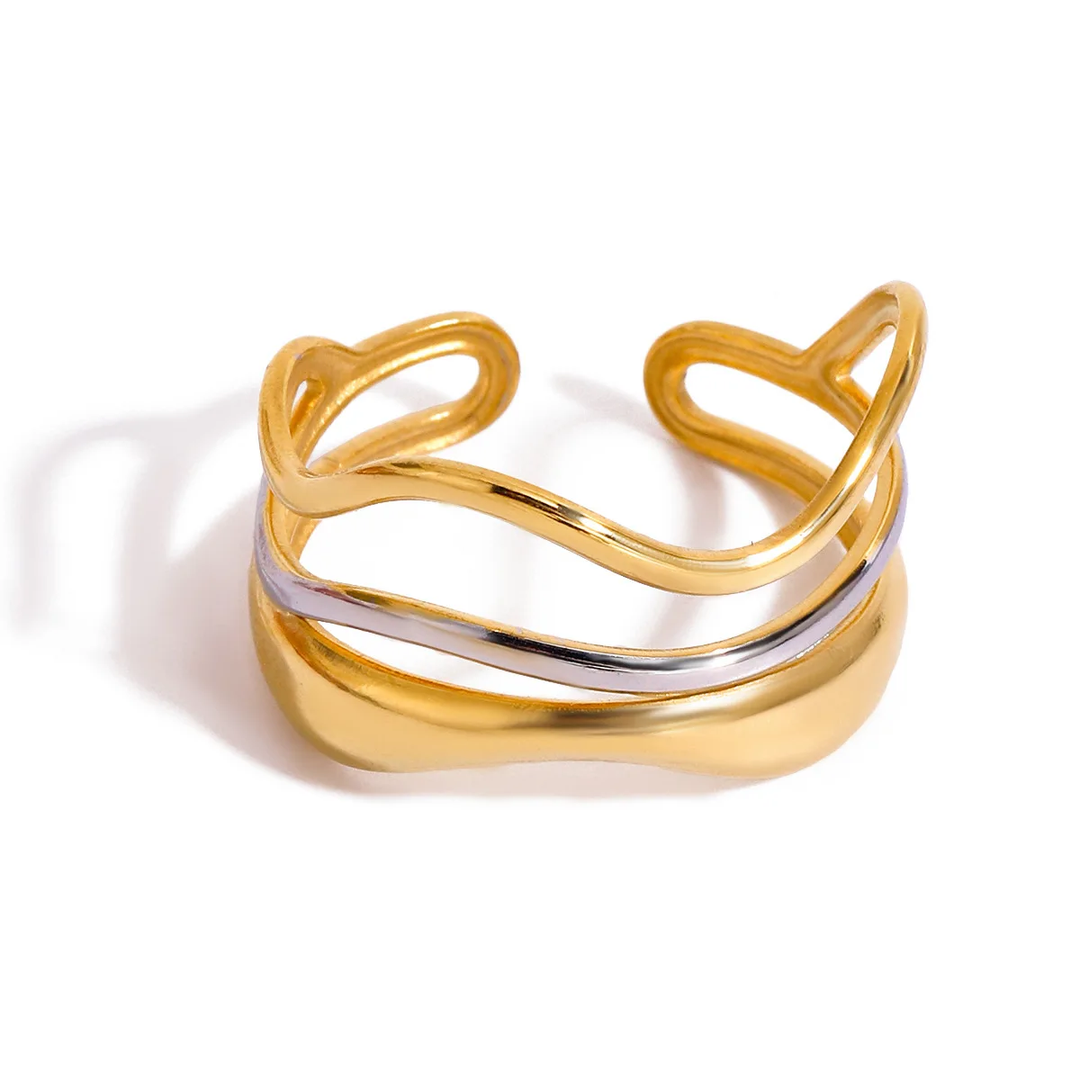 Byblos Waves Ring (Gold &amp; Silver)