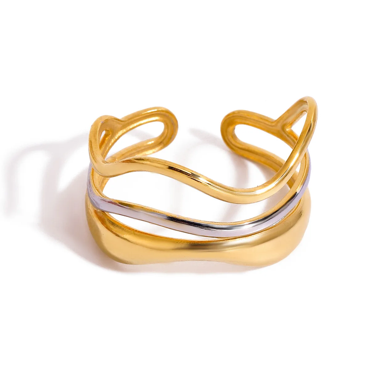 Byblos Waves Ring (Gold &amp; Silver)