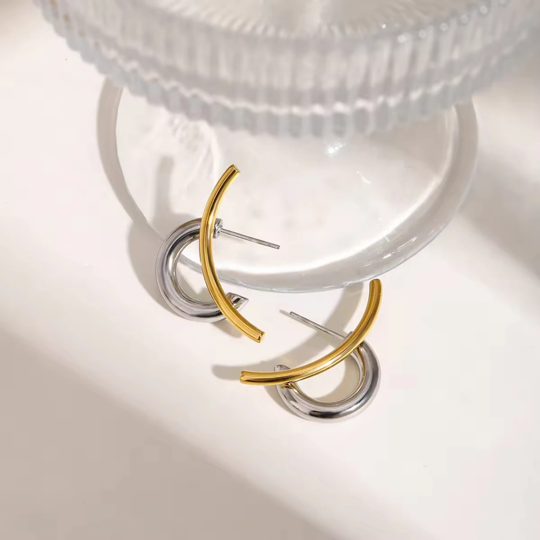 Paris Love Knot Earrings (Gold &amp; Silver)