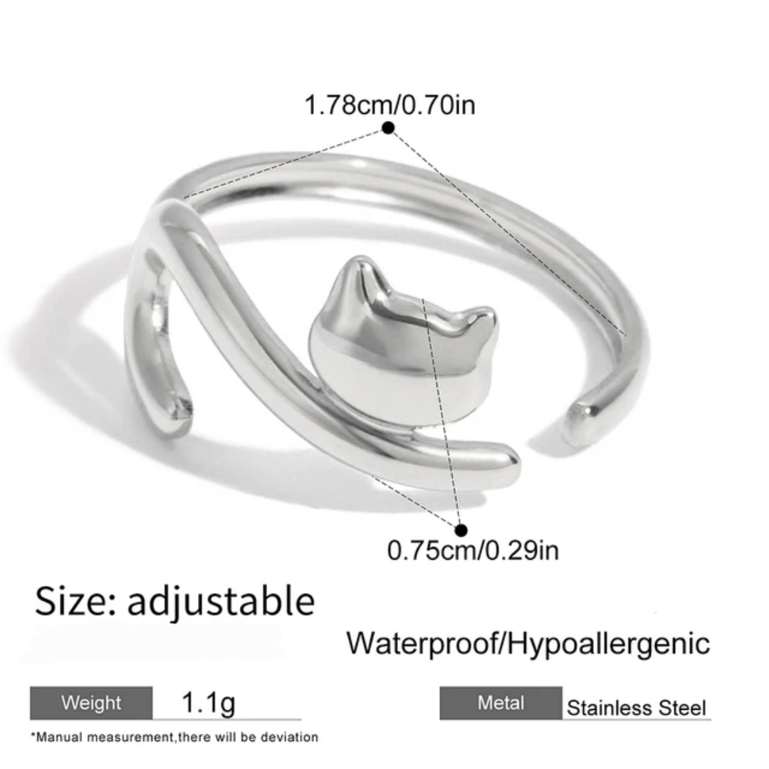 Kitten - Silver Ring