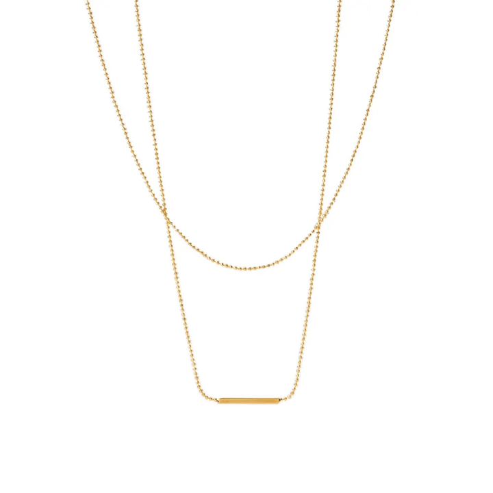Beaded Charm - 2 Layers Necklace