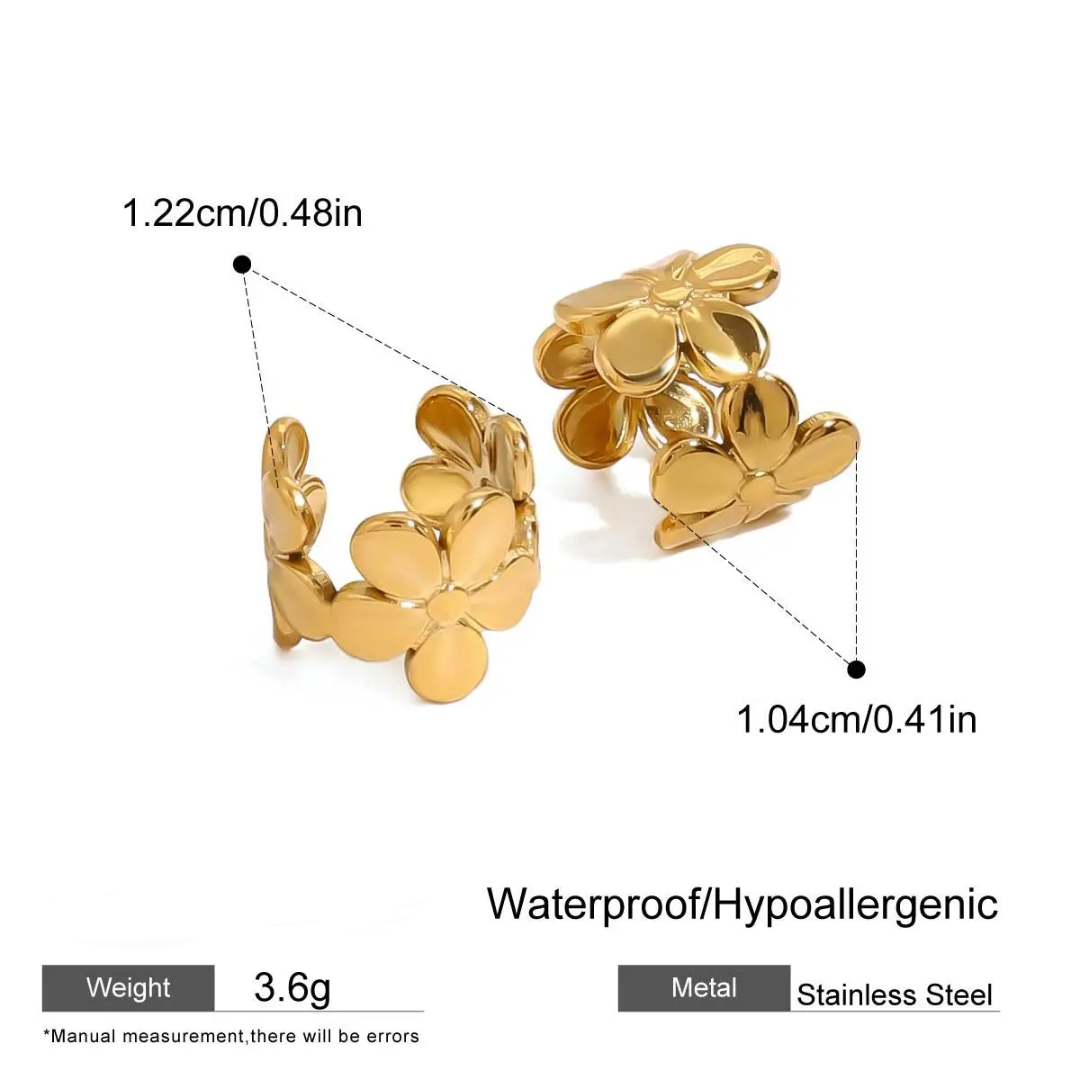 Floral - Ear Cuffs (Set of 2 pcs)
