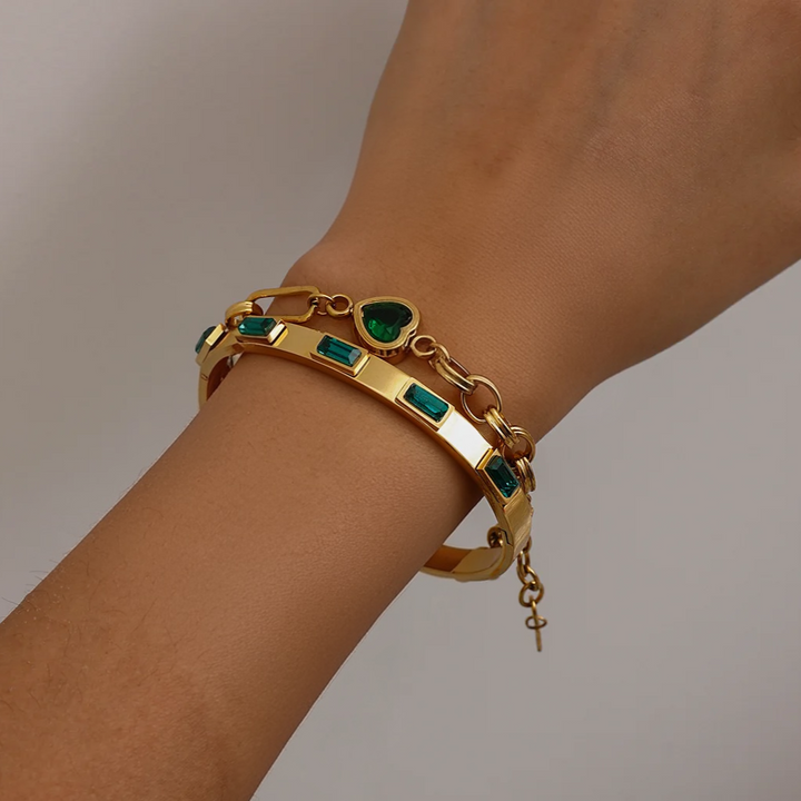 Seattle Emerald Heart Bracelet